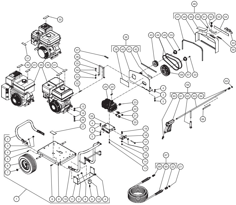 MITM JCW-4004-1MRB pressure washer parts and manual